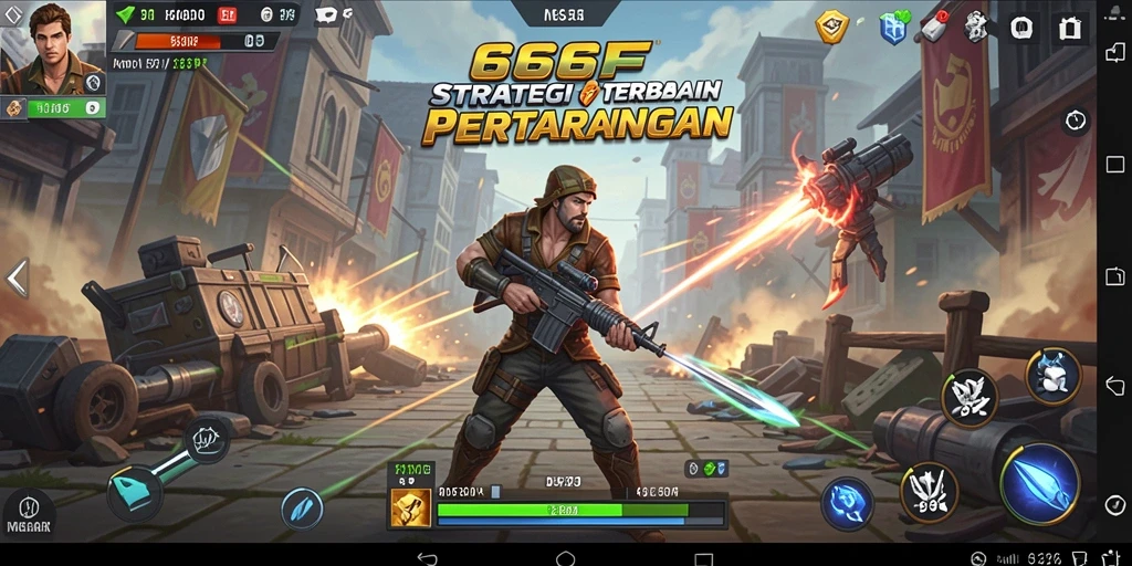 Tampilan gameplay strategi yang mendebarkan dalam 666F.