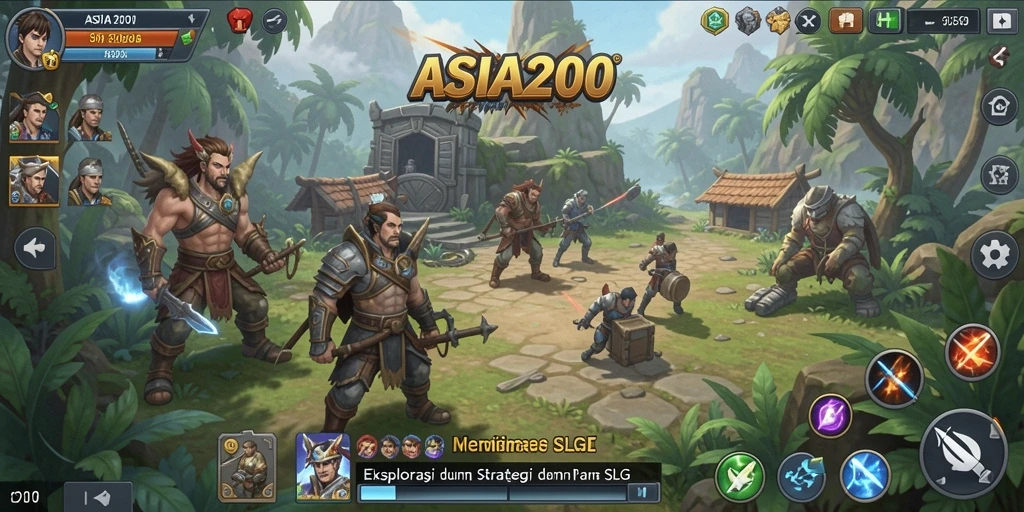 Menampilkan aksi seru dari gameplay strategi ASIA200.