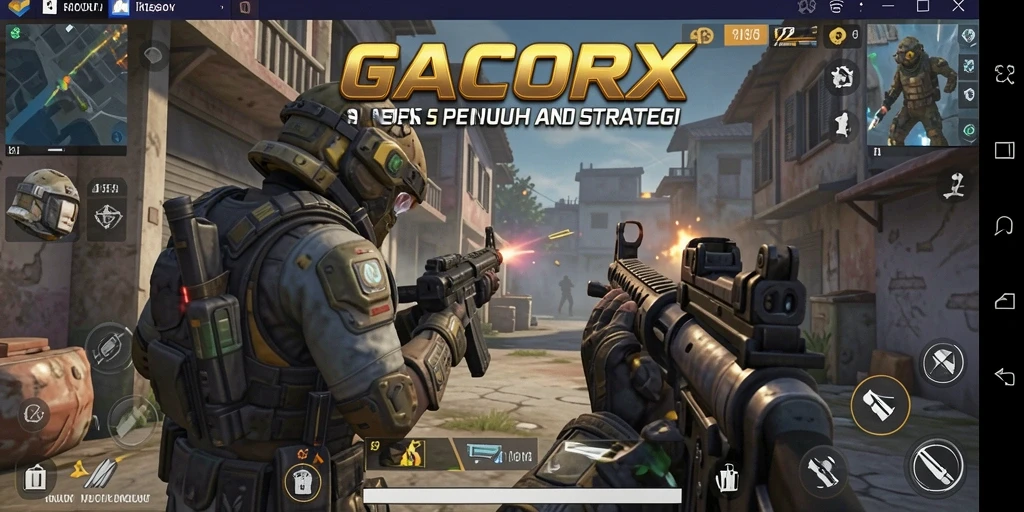 Tampilan mendebarkan dari aksi gameplay GACORX di medan perang.