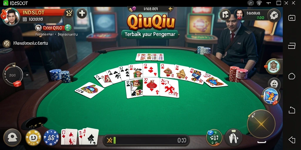 Tampilan gameplay menarik dalam permainan QiuQiu INDSLOT.