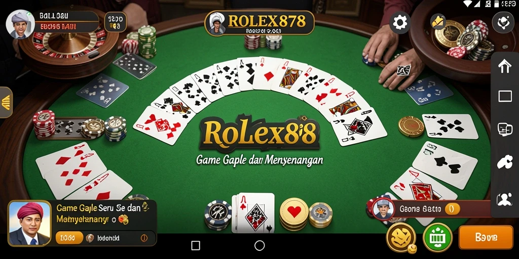 Screenshot gameplay ROLEX878 yang menarik dan penuh aksi Gaple.